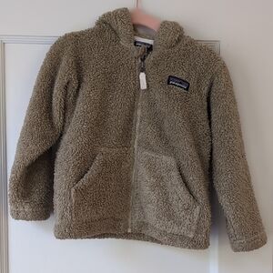 Patagonia Khaki Sherpa Fleece Hoodie